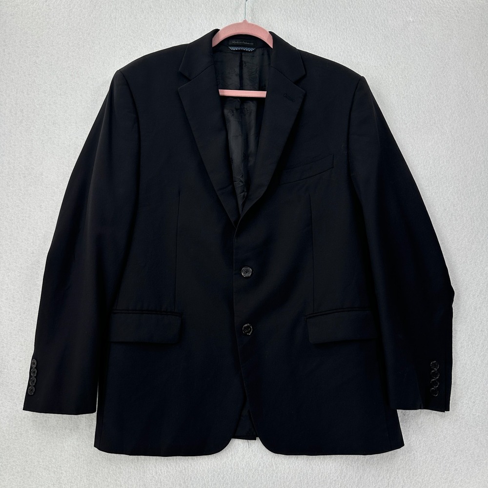 Lauren Ralph Lauren 'Black Label' Blazer Jacket Mens 42R Black‎ Wool/Poly